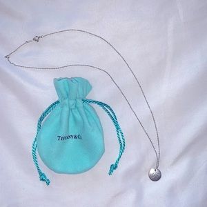 Tiffany Notes Alphabet Disc Charm Necklace